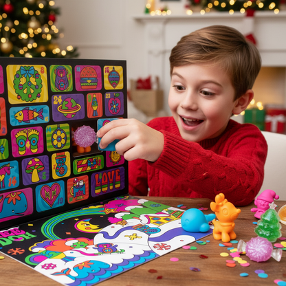 HappySqueeze™ - Holiday Advent Calendar with 24 Fun Fidget Toys